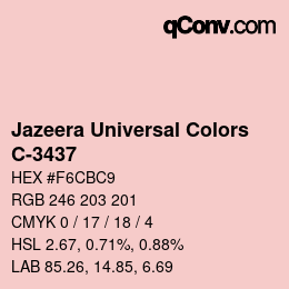 カラーコード: Jazeera Universal Colors - C-3437 | qconv.com