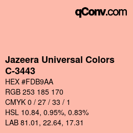 カラーコード: Jazeera Universal Colors - C-3443 | qconv.com