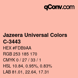 カラーコード: Jazeera Universal Colors - C-3443 | qconv.com