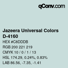 カラーコード: Jazeera Universal Colors - D-4160 | qconv.com