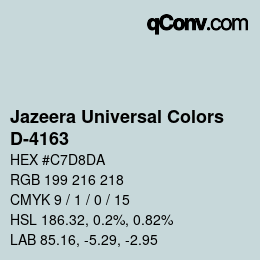 カラーコード: Jazeera Universal Colors - D-4163 | qconv.com