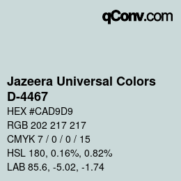 Color code: Jazeera Universal Colors - D-4467 | qconv.com