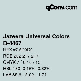 Farbcode: Jazeera Universal Colors - D-4467 | qconv.com