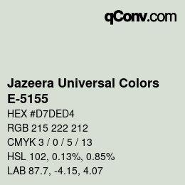 カラーコード: Jazeera Universal Colors - E-5155 | qconv.com