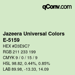 Color code: Jazeera Universal Colors - E-5159 | qconv.com