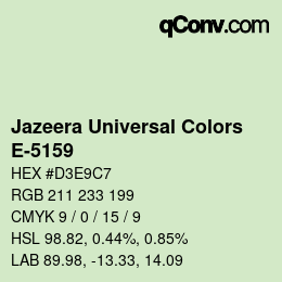 Farbcode: Jazeera Universal Colors - E-5159 | qconv.com