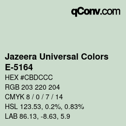 Color code: Jazeera Universal Colors - E-5164 | qconv.com