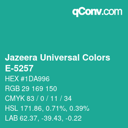 カラーコード: Jazeera Universal Colors - E-5257 | qconv.com