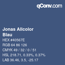 Código de color: Jonas Allcolor - Blau | qconv.com