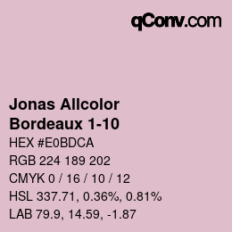 Farbcode: Jonas Allcolor - Bordeaux 1-10 | qconv.com