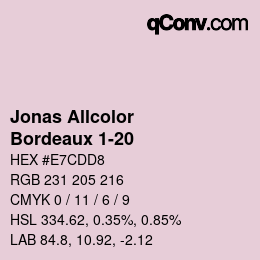 Farbcode: Jonas Allcolor - Bordeaux 1-20 | qconv.com