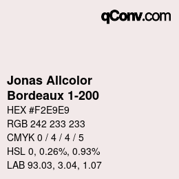 カラーコード: Jonas Allcolor - Bordeaux 1-200 | qconv.com