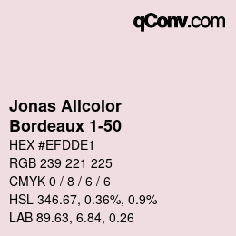 カラーコード: Jonas Allcolor - Bordeaux 1-50 | qconv.com