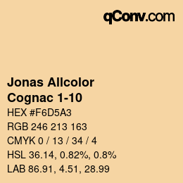 Código de color: Jonas Allcolor - Cognac 1-10 | qconv.com