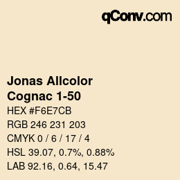 Código de color: Jonas Allcolor - Cognac 1-50 | qconv.com