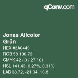 カラーコード: Jonas Allcolor - Grün | qconv.com