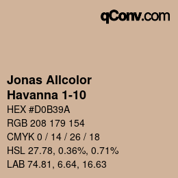 Código de color: Jonas Allcolor - Havanna 1-10 | qconv.com