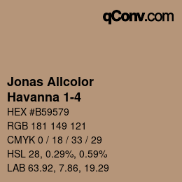 カラーコード: Jonas Allcolor - Havanna 1-4 | qconv.com