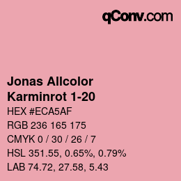 Farbcode: Jonas Allcolor - Karminrot 1-20 | qconv.com