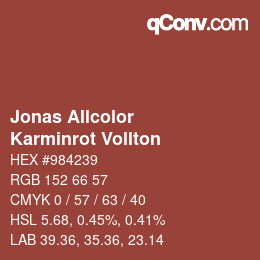 カラーコード: Jonas Allcolor - Karminrot Vollton | qconv.com