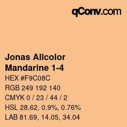 Código de color: Jonas Allcolor - Mandarine 1-4 | qconv.com