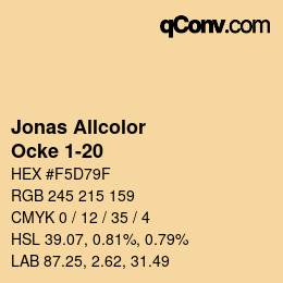 カラーコード: Jonas Allcolor - Ocke 1-20 | qconv.com