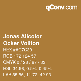 Code couleur: Jonas Allcolor - Ocker Vollton | qconv.com