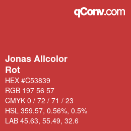 Color code: Jonas Allcolor - Rot | qconv.com