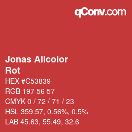 Código de color: Jonas Allcolor - Rot | qconv.com