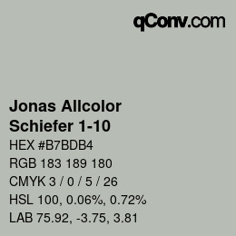 Farbcode: Jonas Allcolor - Schiefer 1-10 | qconv.com