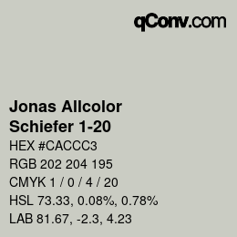 Farbcode: Jonas Allcolor - Schiefer 1-20 | qconv.com