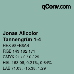 Code couleur: Jonas Allcolor - Tannengrün 1-4 | qconv.com