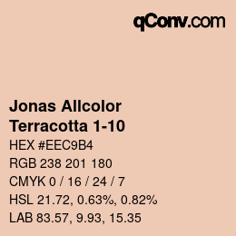 カラーコード: Jonas Allcolor - Terracotta 1-10 | qconv.com