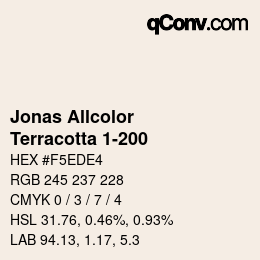 Código de color: Jonas Allcolor - Terracotta 1-200 | qconv.com