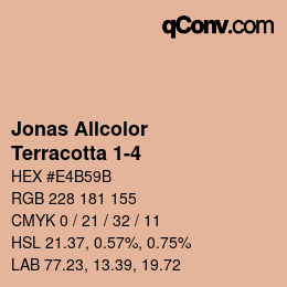 Código de color: Jonas Allcolor - Terracotta 1-4 | qconv.com