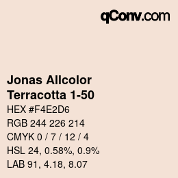 カラーコード: Jonas Allcolor - Terracotta 1-50 | qconv.com