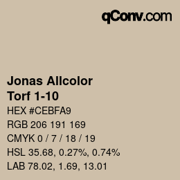 カラーコード: Jonas Allcolor - Torf 1-10 | qconv.com