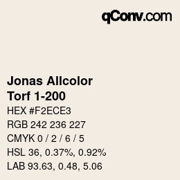 カラーコード: Jonas Allcolor - Torf 1-200 | qconv.com