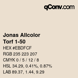 カラーコード: Jonas Allcolor - Torf 1-50 | qconv.com