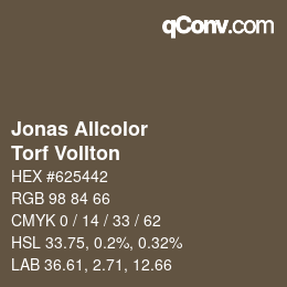 Código de color: Jonas Allcolor - Torf Vollton | qconv.com