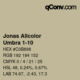 Code couleur: Jonas Allcolor - Umbra 1-10 | qconv.com