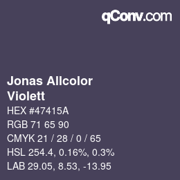 カラーコード: Jonas Allcolor - Violett | qconv.com