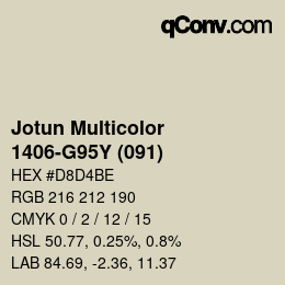 Código de color: Jotun Multicolor - 1406-G95Y (091) | qconv.com