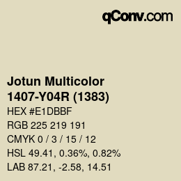 Código de color: Jotun Multicolor - 1407-Y04R (1383) | qconv.com