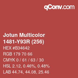 カラーコード: Jotun Multicolor - 1481-Y93R (256) | qconv.com