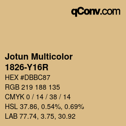 Color code: Jotun Multicolor - 1826-Y16R | qconv.com