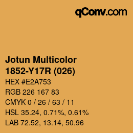 Código de color: Jotun Multicolor - 1852-Y17R (026) | qconv.com