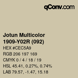 カラーコード: Jotun Multicolor - 1909-Y02R (092) | qconv.com