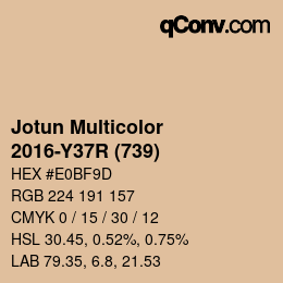 カラーコード: Jotun Multicolor - 2016-Y37R (739) | qconv.com