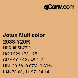 Código de color: Jotun Multicolor - 2033-Y26R | qconv.com